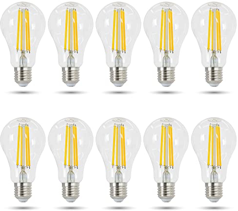 E27 LED Leuchtmittel 11W Dimmbar 230V warmweiß 3000K Form A67 Ø67mm Lampen Filament Retro 1500 Lumen DE-Händler 10er Set