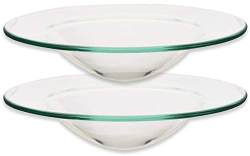 mtb more energy 2X Ersatz Duftlampenteller Universal - Glasteller Glasschale Durchmesser 11.5 cm - Duftlicht Aromalampe Teelichthalter Deko