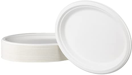 Love Nature Set di Piatti Usa e Getta Ecologici 32 cm 50 Pezzi - Piatti Usa e Getta di Canna da Zucchero - Biodegradabili - Stoviglie Usa e Getta Economiche