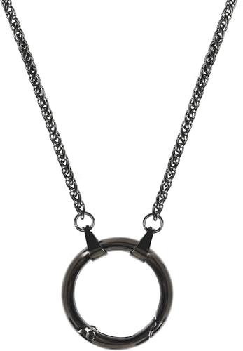 Guran Edelstahlschlaufe Anti-Verlust-Kette für Sonnenbrillen, Brillen, Halsketten, Ringhalter (schwarz)
