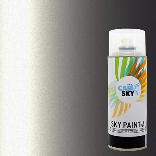 CARSKY Bombe peinture carrosserie compatible avec Renault GRIS HOLOGRAMME NACRE MET MAT KNW et vernis brillant -> 2 aérosols 400ml