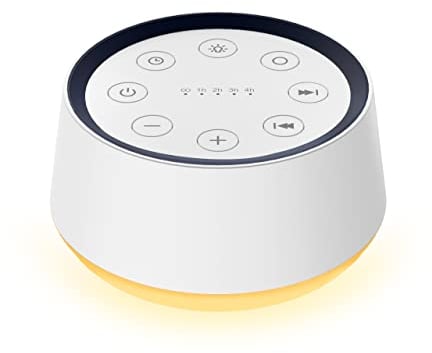 White Noise Machine Brown Noise Machine with 30 Soothing Sounds 12 Colors Night Light Plug in Sound Machine for Adults Baby Kids Sleep Machine Memory Function 36 Volume Levels 5 Timers for Home Office