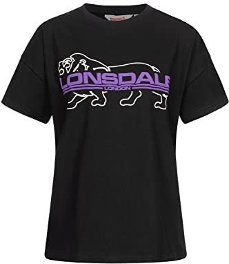 Lonsdale Oversized Tshirt Damen L Cullaloe | T-Shirt Damen Oversize, Stylisch Frauen Shirt - T-Shirt Women Oversized - Lässiges T-Shirt