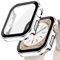 Custodia Rigida Impermeabile compatibile per Apple Watch Series 10/9/8/7 46mm 42mm 45mm 41mm con Protezione Dello Schermo in Vetro Temperato, per iWatch 6/5/4/SE 44mm 40mm Full Cover Protettiva [HD]
