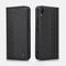 TOHULLE Case for iPhone XR, Premium PU Leather Wallet Case Card Holder Kickstand Built-in Magnet Shockproof Plaid Pattern Flip Folio Phone Case Cover for iPhone XR - Black