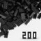 TTEHGB TOY Classic Bulk Brick Block 2x4, 200 Piece Building Bricks Black, Compatible with All Major Brand Parts and Pieces(Colour:Black)