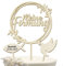 COLOFALLA Cake Topper Firmung Holz Tortendeko Torten Topper Zur Firmung Konfirmation Taube Fisch Tortenstecker Kuchendeko Deko für Junge Mädchen (A)