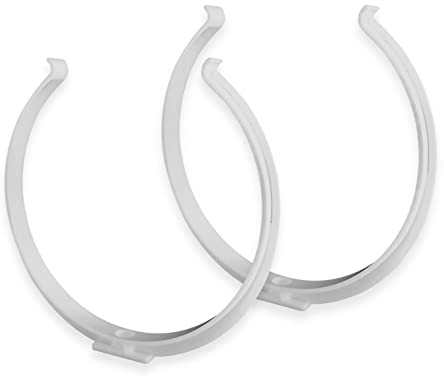 Steinberg14 Abrazadera de tubo de 150 mm de diámetro, color blanco, soporte para tubo de ventilación, plástico, tubo redondo, tubo de salida de aire – PVC – 2 unidades