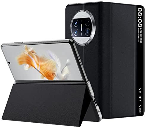Hülle Coque pour Mate X3 Boîtier View Window Magnetic Flip Cuir,Kickstand Case Folio étui pour Huawei Mate X3(1)