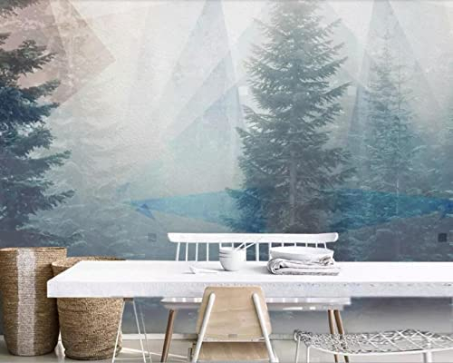 3D Selbstklebende Wandtapete Wald Nebel Naturlandschaft Wandkunst Kinderzimmer Restaurant Bar Shop Wohnzimmer Schlafzimmer Wand Poster Dekoration Tapete Wandbild t 400 (Breite) x 280 (Höhe) cm