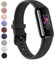 Vanjua Armband kompatibel mit Fitbit Luxe, Armband für Damen und Herren, weiches Silikon, verstellbar, wasserdicht, Sport-Ersatzarmbänder für Fitbit Luxe Fitness-Tracker (klein, schwarz)