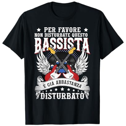 Regalo Bassista Basso Uomo Chitarra Elettrica Divertente Maglietta