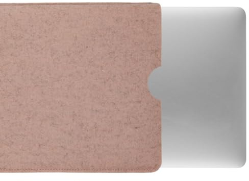 CoverKingz Filz Hülle für MacBook Air 15 / Pro 15 - Notebook Tasche handgefertigt aus Wollfilz - hochwertige Laptophülle aus 100% Schurwolle - Moderne Handmade Filzhülle Case Rosa