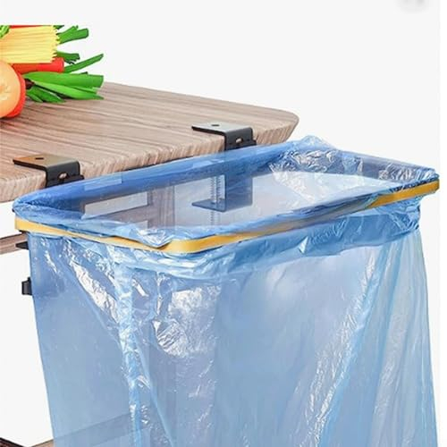 Oniissy Support de sac poubelle à suspendre en métal pour sacs poubelle à fixation murale pour placard de cuisine, armoire, sac à déchets, étagère