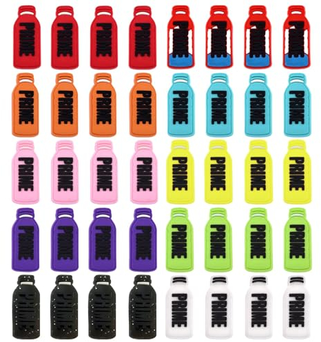 GWAWG 40 PCS Prime Bottle Charms,for Crocs and Clog Shoes Accessories for Crocs Shoes Decoration for Charm Ornament Men Women Boys Girls