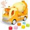 Cement Mixer Truck Construction Car Toys For Kids, Construction Car with Sound and Light, Shape Sorter Learning & Education Preschool Vehicle for 18M+ 2 3 4 5 Years Old Boy Christmas Birthday Gift