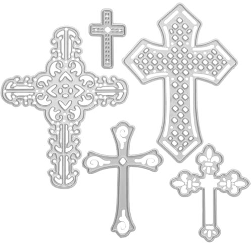 SEWACC Metall Stanzformen Ostern-Kreuz Stanzschablonen Kreuz Prägeschablonen DIY-stanzform Für Die Kartenherstellung Bastelarbeiten Scrapbooking