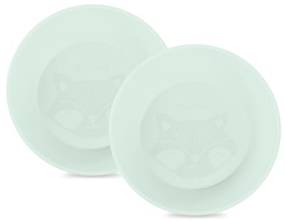 Miniland Dolce Mint Set de boles. Vajilla circular que incluye 2 boles. Fabricada en España y diseñada para todos los niños.