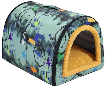 Haustierhaus, wasserdicht, kältebeständig, waschbare Hundehöhle, abnehmbare Hundehütte, tragbare Hundehütte, rutschfestes Hundehaus, gemütliches Katzenversteck für Haustiere, Indoor-Katzen, kleine