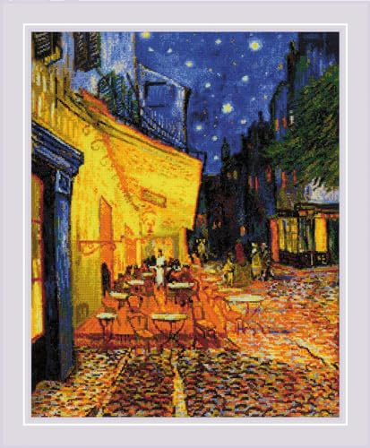 Riolis Kreuzstich Stickpackung Nachtcafé bei Nacht nach V. Van Goghs Gemälde, Zählmuster, 40x50cm