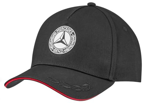 Generisch Cap Mercedes Benz schwarz, Baumwolle (Bio) mit Mercedes Benz Logo und schwarzem Lorbeer
