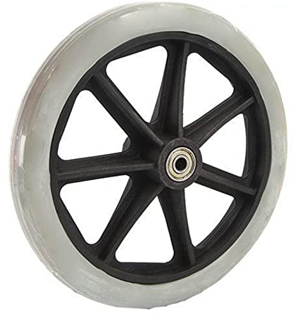KWIBYBGS Ein Zubehörrad Für Manuelle Rollstühle, Vorderrad Mit Lager, Komplettes Vollrad, Kleines Vorderrad/Gray/6Imch