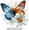 GADITIEK 5D Diamond Painting Schmetterlings-Gänseblümchen Deko, Doppelseitige Diamond Painting Set Erwachsene, Diamant Malerei Tisch Ornamente für Zuhause,Büro,Dekoration,Geschenk für Familie