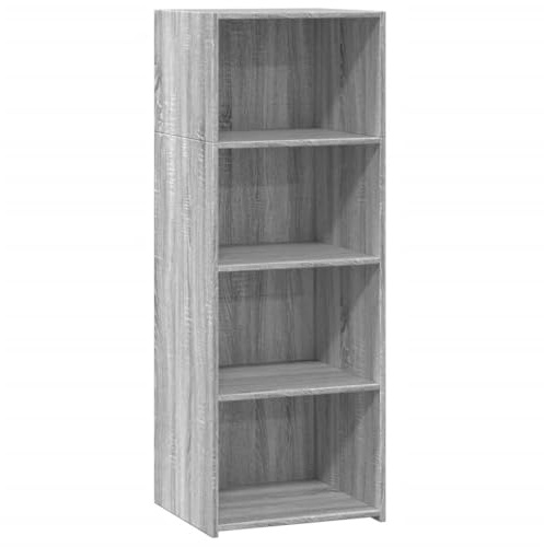 vidaXL Highboard, Sideboard mit Stauraum, Kommode Schrank für Wohnzimmer, Anrichte Beistellschrank Mehrzweckschrank, Grau Sonoma Holzwerkstoff