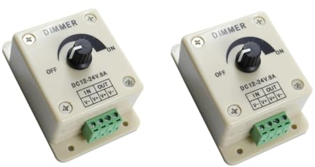 HOMSFOU 2St Panel-Dimmer Lichtdimmerschalter schalter für LED-Leuchten LED-schalter schalten Steckschalter er wechselschalter -er er für Panel PWM-er oa Wand