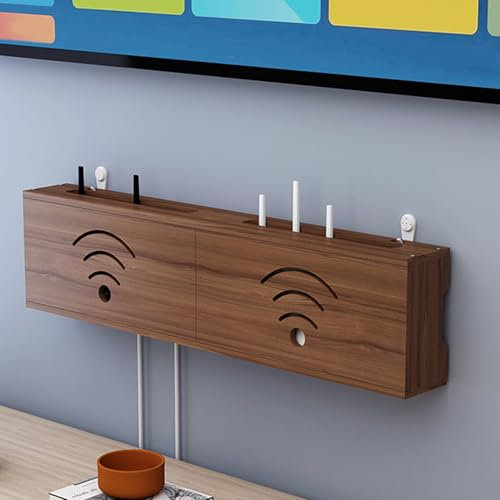 C,Yiustldd Router-Aufbewahrungsbox, Wandmontiertes Router-Regal, Kabel- Und Steckdosenbrett-Regal, Versteckte Box Für TV-Kabel Und Router Für Zuhause Und Wohnung