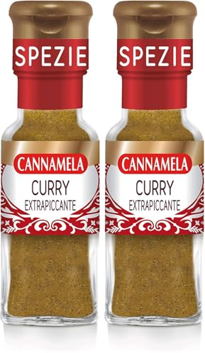 Cannamela, Linea Maxi Oro, Curry Extra Piccante, Confezione da 90g, Mix di Spezie ed Erbe Aromatiche, per Preparazioni dal Gusto Forte e Deciso