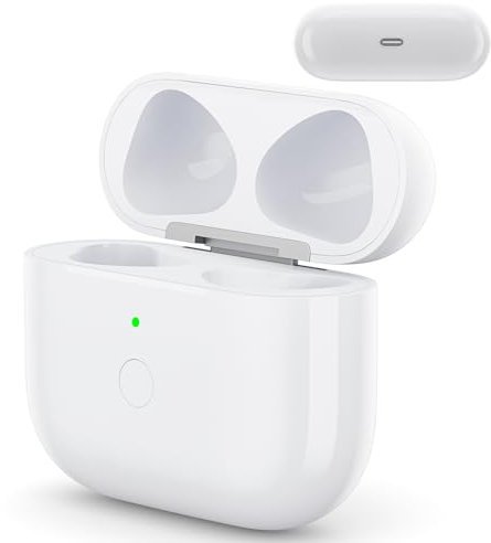 Saliop Ladecase USB-C Ersatz Kompatibel mit Kopfhörer 3. Generation,Charging Case Replacement Original für Kopfhörer 3,Kabelloses Ladecase mit Bluetooth Pairing,Sync Button,Wired &Wireless Charging