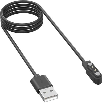 Oumida Ladegerät für Yamaha SW022, AGPTEK LW11, tragbares USB-Ladekabel für Ticwatch GTX, Haylou LS05, magnetisch, Ladegerät für Smartwatch, 100 cm (2 Pins 4 mm)