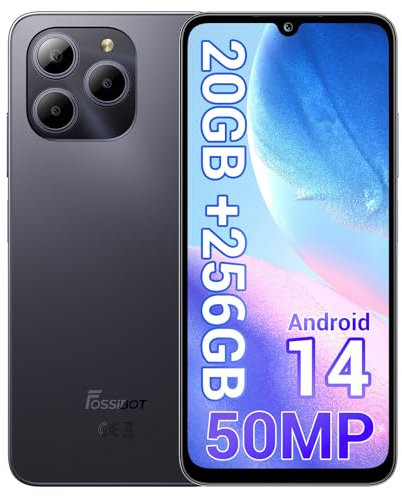 FOSSiBOT S2 Smartphone 2025, Pantalla FHD+ da 6,72'', 20GB+256GB/1TB, 3 Tarjetas sim movil, 50 MP+16 MP, Helio G85 Ultra-Teléfono, 5000mAh Batería, 4G con NFC/GPS/Face ID/WiFi 5/OTG/Fingerprint.