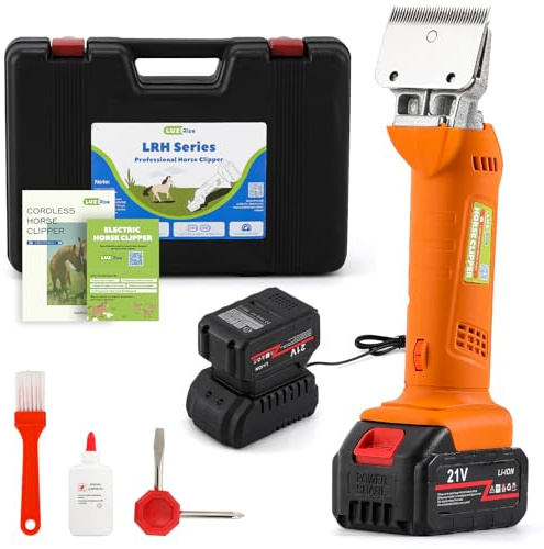 Luzrise Cordless Horse Clippers for Ponies, Cattle & Large Dogs