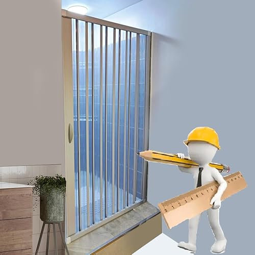 Box doccia a nicchia prodotto su misura in pvc a soffietto il salvaspazio NEW Montaggio senza forare o con viti cerniere in 5 colori altezza max cm 205