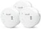 Garza - Pack de 3 Detectores de Humo Mini, Diseño Ultracompacto, Sensor Fotoeléctrico, Alarma 85dB, Batería 9V Incluida, Instalación sin Cables, Indicador LED y Botón Test