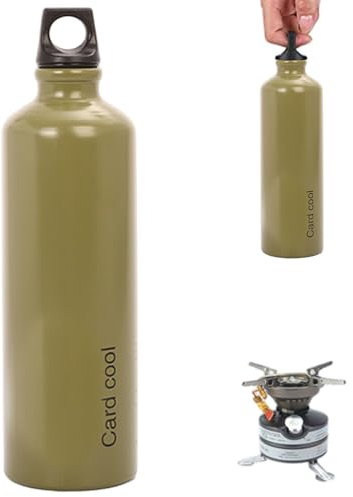 Fuel Bottle Motorcycle Fuel Bottle, 750ml Alloy Motorcycle with Oil Resistant Sealing Cover, Oil Container for Outdoor, Camping, Hiking
