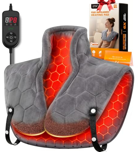 UTK Nackenwärmer Ferninfrarot, Geschenke für Mama, Heizkissen Nacken Schulter, Schnelles Aufheizen in 30 Sekunden, bis zu 70 °C, Leichtes Wärmekissen mit Schultergurt, weihnachtsgeschenke für frauen