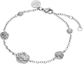 Purelei Velvet Rose Armband – wasserfest & verstellbar | Edelstahlarmband mit abgestuften Rosen-Anhängern & 14K/18K Vergoldung | Vintage-Eyecatcher mit romantischem Flair