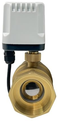 XUXINYCS IP65 Wasserdichter motorisierter Kugelhahn, 220 V, 12 V, 24 V, 3-Draht, 2 Steuerungen, Messing, elektrischer Kugelhahn, großes Drehmoment, Metallmotor