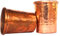 De Kulture Handmade Pure Solid Copper Shot Glass Cup Tumbler Drinkware for Milk Water Ice Coffee Ice Tea, 2.5X 3.0 (DH) Inches, Set of 2, 150 ML
