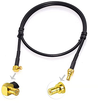 Eightwood DAB+ Antenne Adapter MCX Stecker auf SMB Adapter MCX Kabel RG174 40cm 1.3ft DAB Antenne Kabel für Blaupunkt Beat TechniSat Pioneer Sony Alpine MEHRWEG