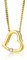 OROVI Schmuck Damen Diamant Herz–Kette Gold mit Herzanhänger besetzt mit natürlichem Solitär Diamant in einer Spannungsfassung Zeitlose klassische Halskette Gelbgold 18 Karat(750), 45 cm lang