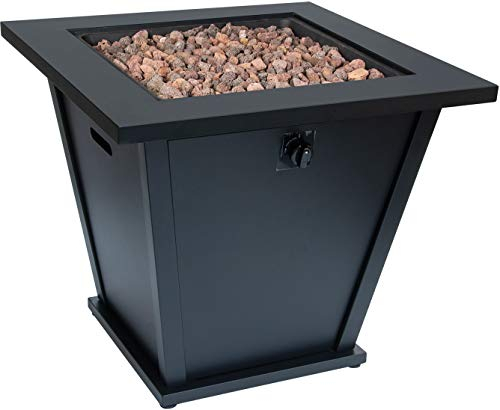 Bond Manufacturing 51843 Olivera Feuertisch, 71 cm, Schwarz