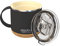 asobu Infinite Stainless Steel Insulated Coffee Mug with Inner Ceramic Coating and Cork Coaster 16 Ounce (Black)