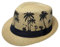 Xiang Ru Panama Fedora Hüte für Männer und Frauen, geflochtener Stroh, kurze Krempe, Jazz-Cap, Trilby, Strandhut Gr. Einheitsgröße, A:Baum Braun