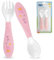 Lot de 2 couverts en plastique avec cuillère et fourchette pour enfants - Décorés avec le personnage Peppa Pig, sans BPA, idéal pour les enfants de 6 mois et plus