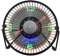 USB Mini Fan, USB Rechargeable Hand Held Air Conditioner Electric Fan Desktop Cute Flexible Led Clock, LED Lights Time Pattern Display