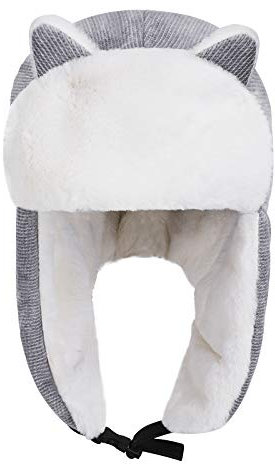 Mädchen Jungen Winter Fliegermütze Trappermütze Winddicht Warm Wintermütze mit Ohrenklappen Kinder Baseball Cap Schirmmütze für Skaten Snowboarden Radfahren